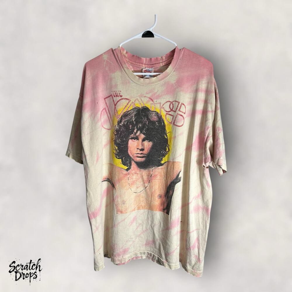 Vtg 90s The Doors Jim Morrison Tie Dye T-Shirt Xl Han… - Gem